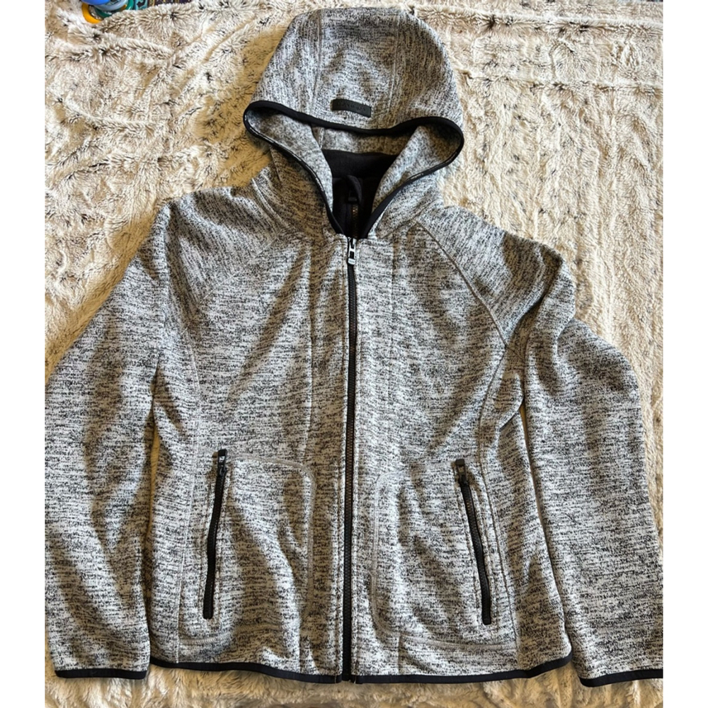 Calvin Klein Performance Hoodie Jacket Womens Size Large Gray / Black EUC